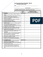 Plumbing Commissioning Checklist