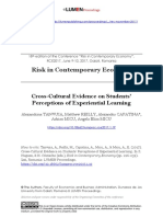 Risk in Contemporary Economy: Cross-Cultural Evidence On Students' Perceptions of Experiential Learning