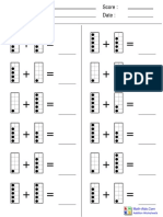 Name: Teacher: Date: Score:: Addition Worksheets