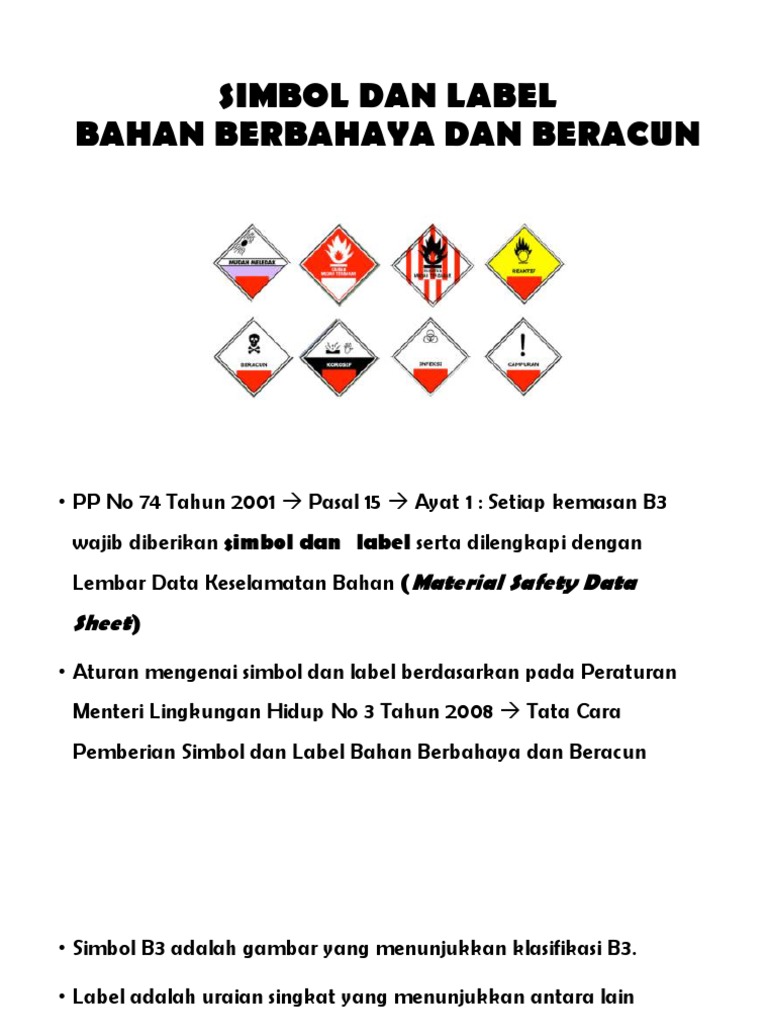 Simbol dan Label Bahan Berbahaya B3 | PDF