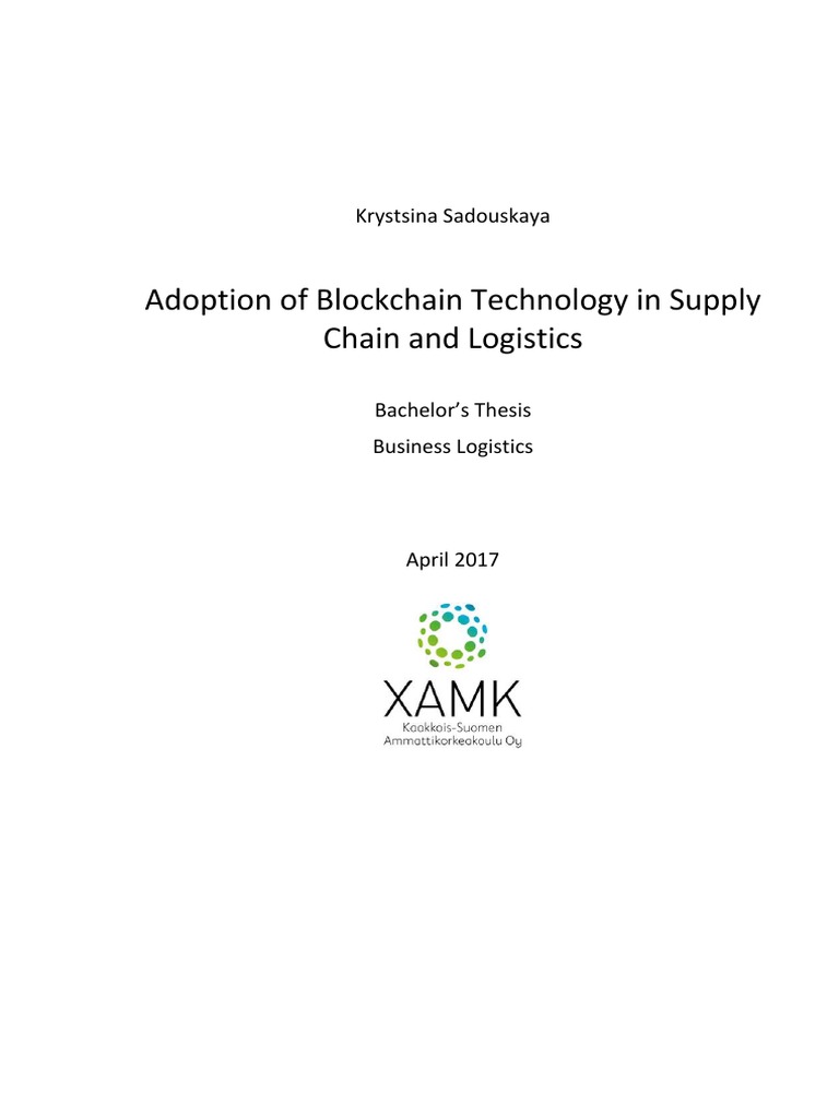 Blockchain in Supply Chain Logistics | PDF | Bitcoin | Cryptocurrency