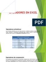 1operadores en Excel