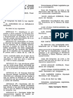 LEY 16982 Adjudicando en Propiedad Al Concejo Distrital de Mariano Melgar, Provincia de Arequipa Los Terrenos de Su Jurisdicción