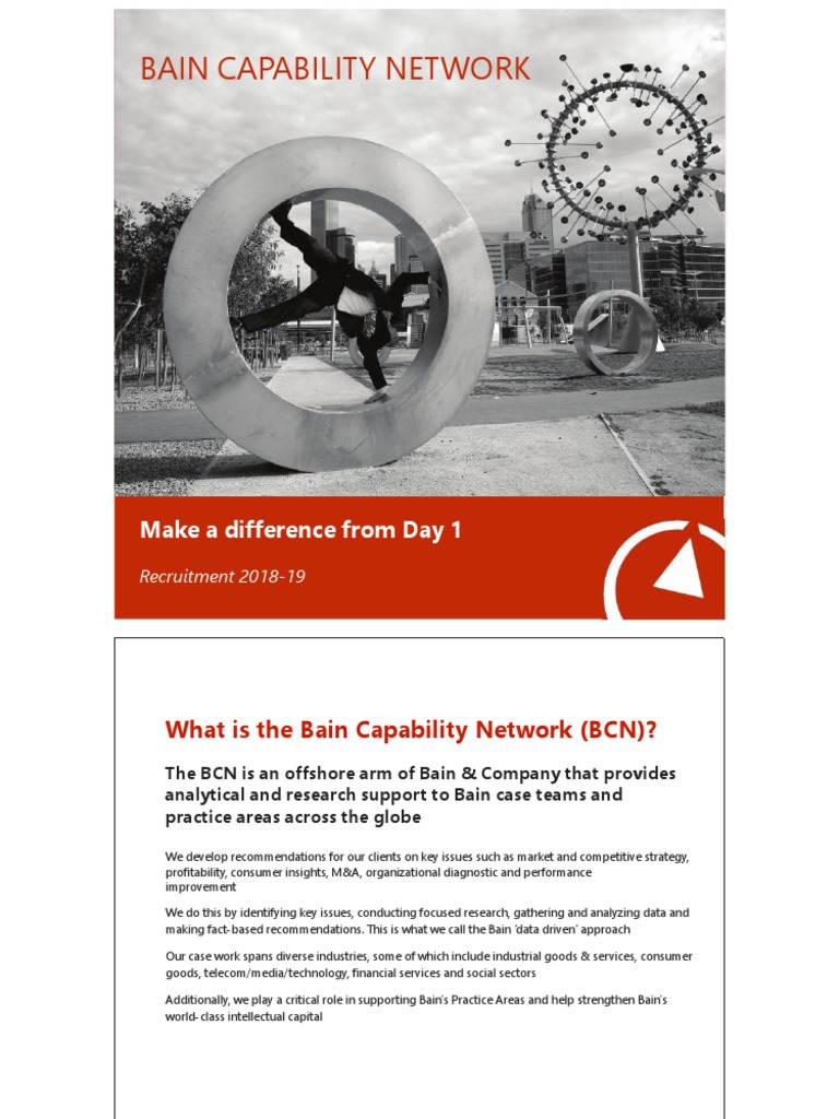 Bain Capability Network Overview 2018-19 | PDF | Mergers And ...