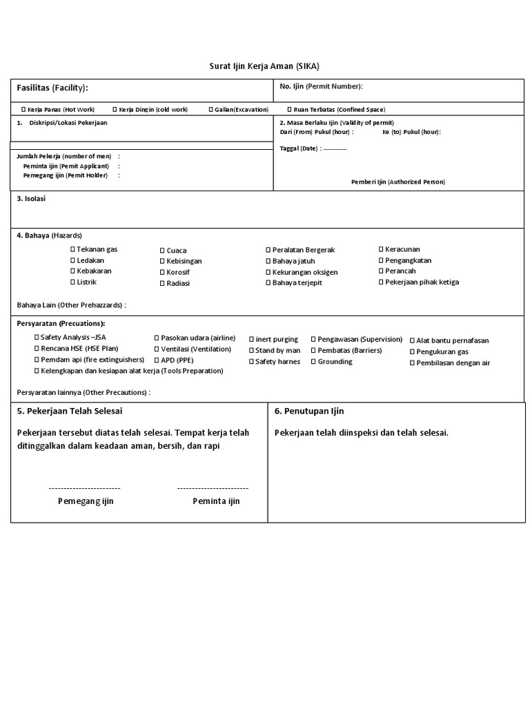 Contoh Form Sika Pdf