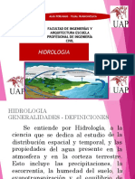 Hidrologia: Facultad de Ingenierías Y Arquitectura Escuela Profesional de Ingeniería Civil