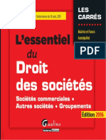L'Essentiel Du Droit Des Sociétés 2016 - Gualino