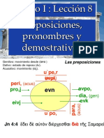 2505394 Leccion 8 Prosiciones, Pronombres y Demostrativos