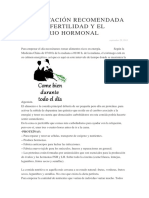 Alimentación Recomendada Para La Fertilidad y El Equilibrio