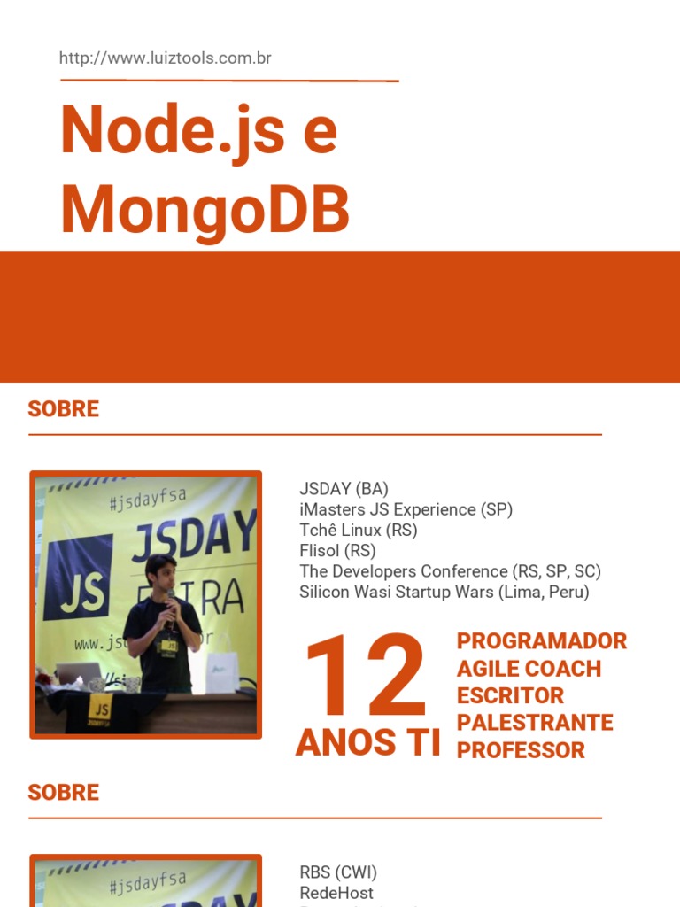 Introdução ao Node.js e MongoDB | PDF | Script Java | Hipertexto