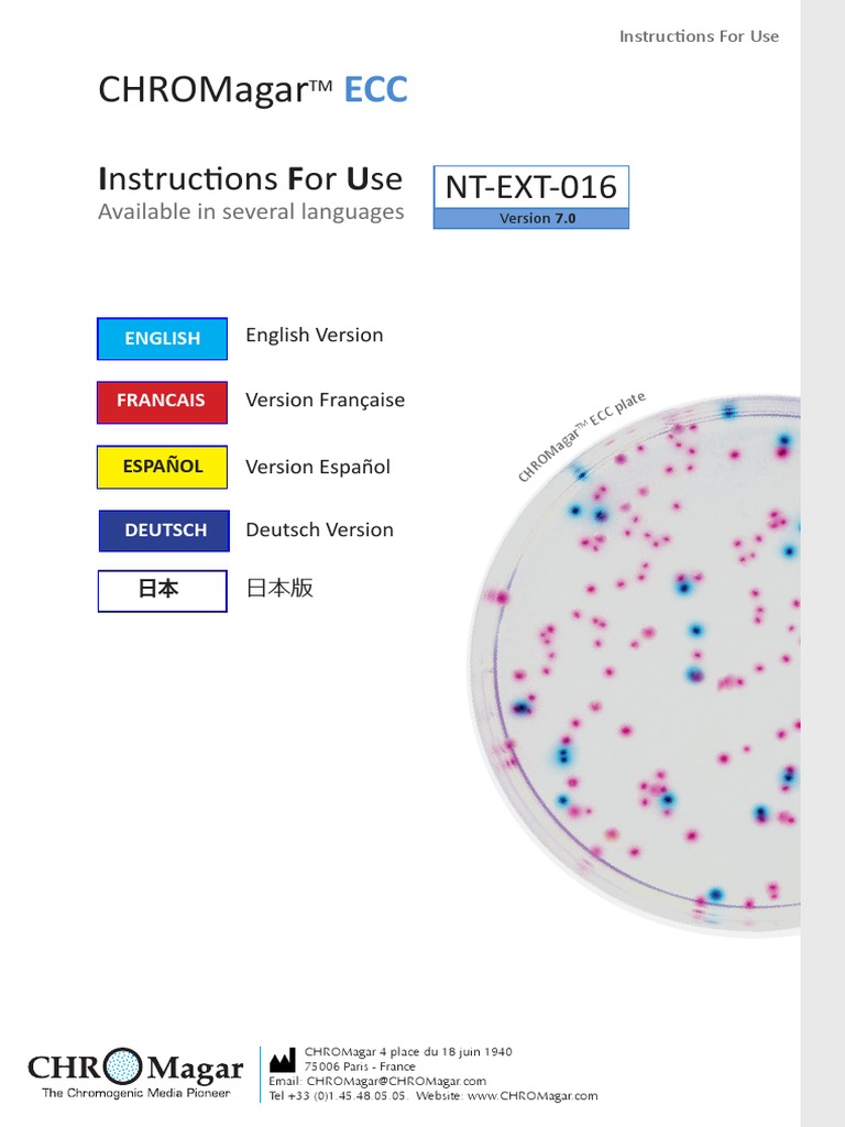 Chromagar: Instructions For Use | PDF | Atcc (Company) | Microbiology
