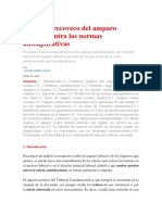 Recodo y Recoveco Del Amparo Laboral Contra Las Normas Autoaplicativas