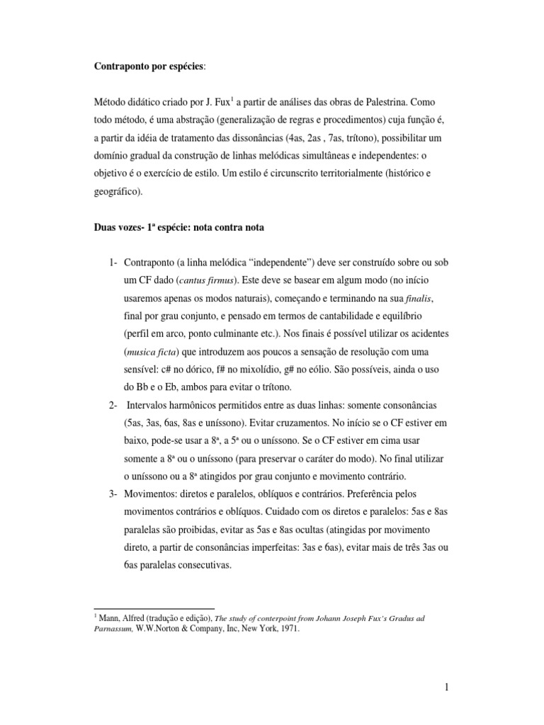 Contraponto | PDF | Elementos da música | Musicologia