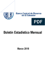 Boletín Estadístico Mensual: Marzo 2018