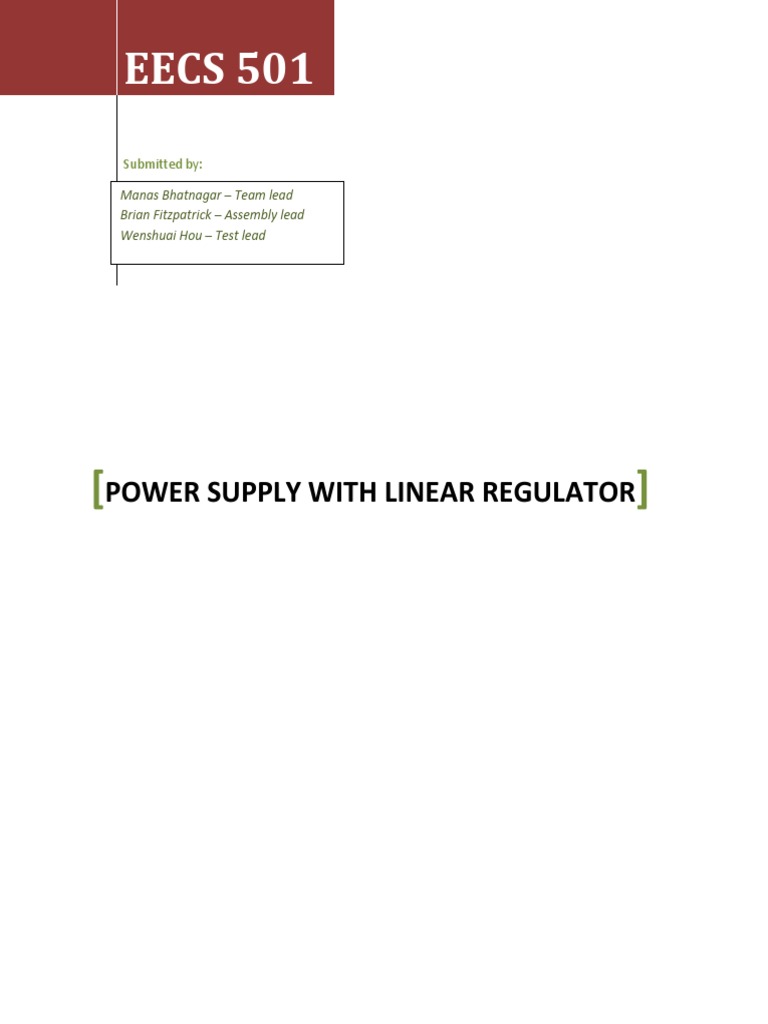 Linear Regulated Power Supply Design | PDF | Rectifier | Power Supply