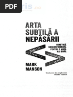 Arta Subtila A Nepasarii - Mark Manson PDF