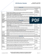 2018 Election Calendar