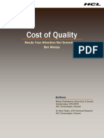 Cost of Quality: Needs Your Attention Not Sometimes But Always