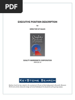 Director of Sales Executive Position Description