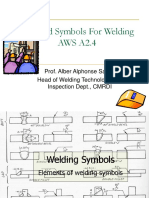 Standard Symbols For Welding AWS A2.4: Prof. Alber Alphonse Sadek Head of Welding Technology and Inspection Dept., CMRDI