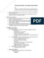 Habilidades de Comunicación Verbal y No Verbal Como Docente