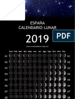 Espana Ano Calendario 2019