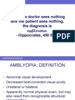 Detecting Amblyopia Early