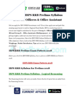 Detailed IBPS RRB Prelims Syllabus 2018 For Officers Office Assistant