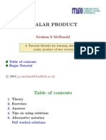 Scalar Product of Vectors