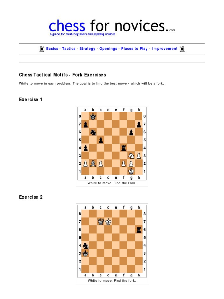 Chess Tactics The Fork Exercises.pdf