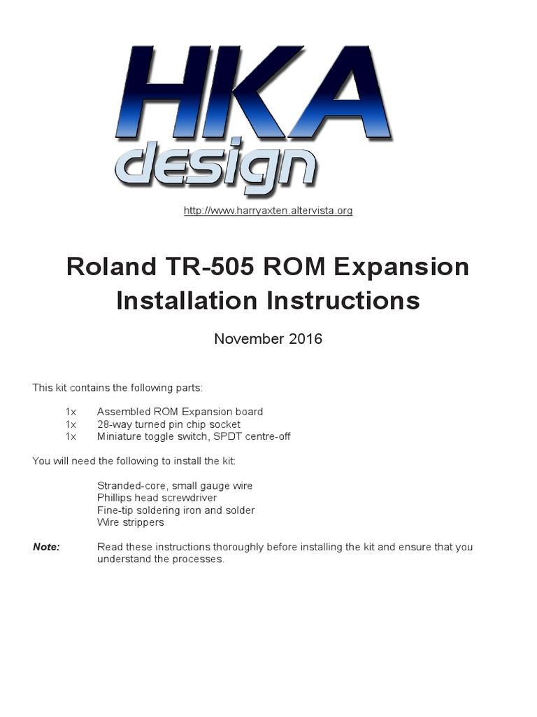 Tr505 Rom Expansion Electrical Connector Electrical Components