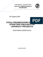 Uticaj Organizacione Kulture I Disertacija