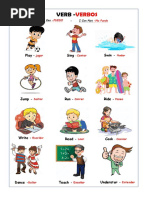 100 Verbos en Inglés con Dibujos | PDF | Entretenimiento (general)