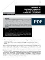 Desarrollo de Habilidades Lingüisticas (Entre Lo Disciplinario, Lo Didáctico y Lo Personal)