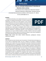 Detección de Proteínas Con Actividad Antibacteriana Producidas Por Bacterias Ácido Lácticas