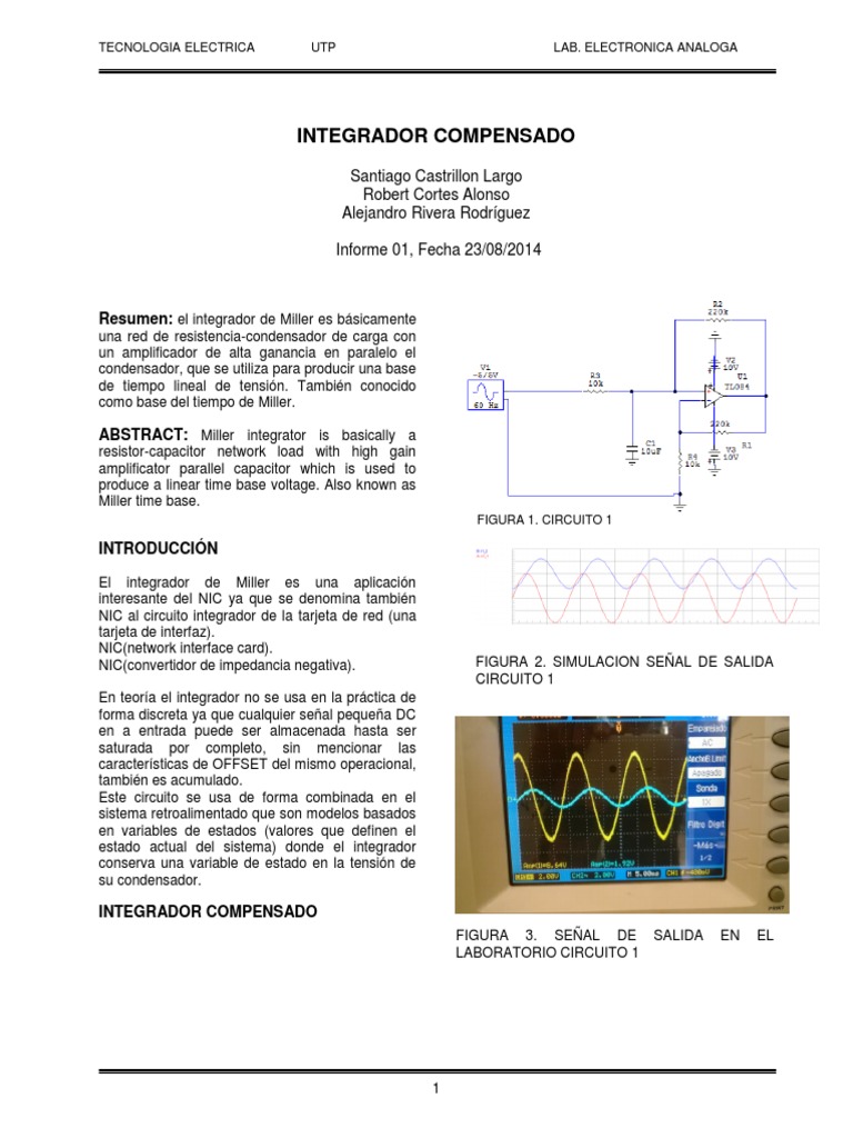 Integrador de Miller en Electrónica | PDF | Electrónica | Condensador