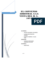 Convenio Arbitral A La Vista Del D.L. 1071 - Perú