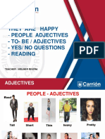 They Are Happy - To-Be / Adjectives - Yes/ No Questions - Reading