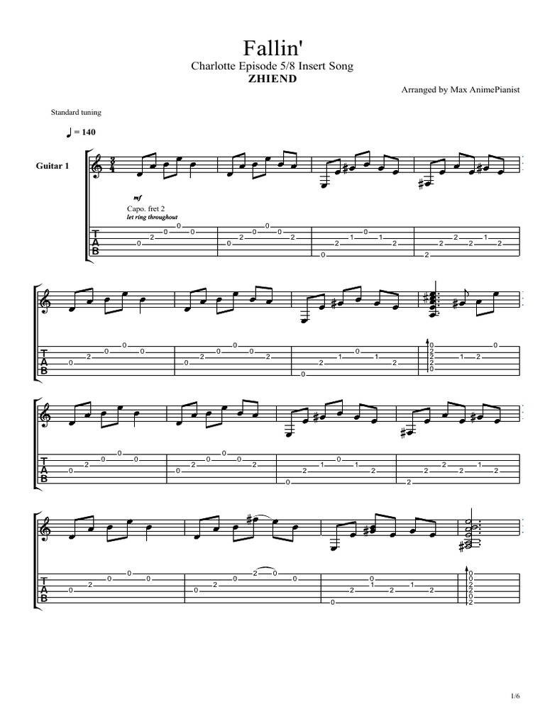 Fallin' Lyrics by ZHIEND | PDF | Guitar Family Instruments | Irish ...