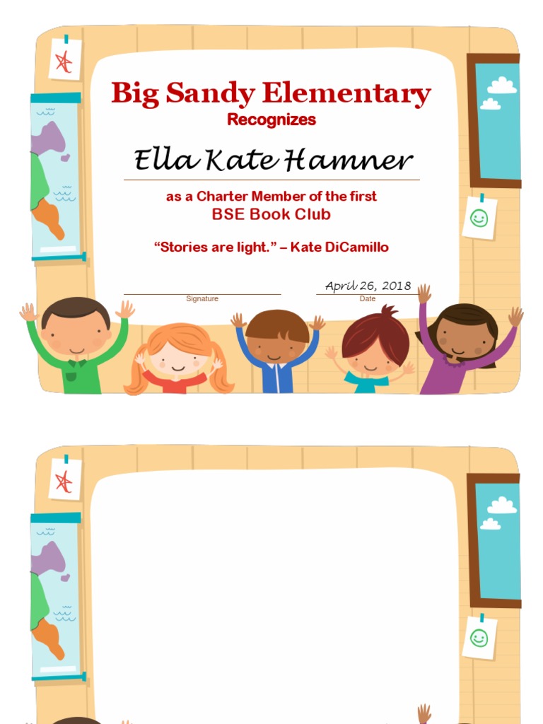 Book Club Certificate | PDF