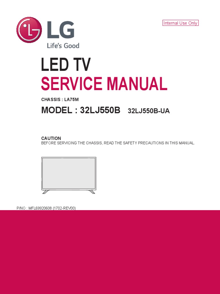 Service Manual TV LG 32LJ550 | PDF | Printed Circuit Board | Soldering