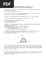 1a Lista de Exercicios- Eletromagnetismo Aplicado - 2018-2