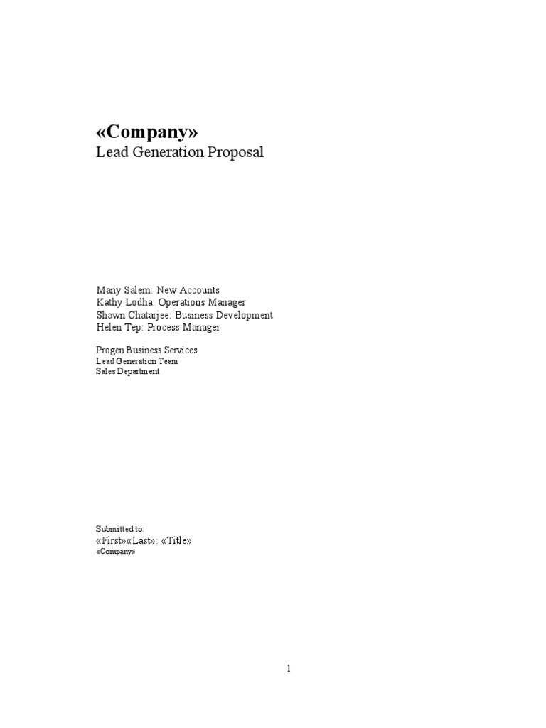 Lead Generation Proposal for Accounting Firm | PDF | Sales | Telephone
