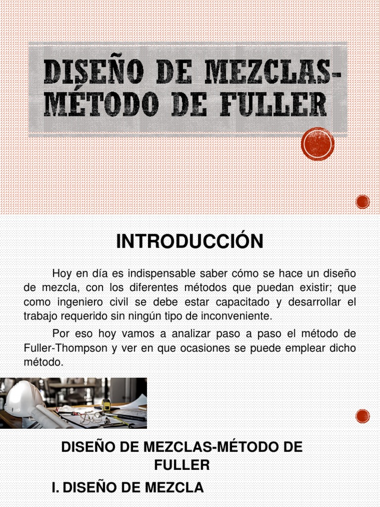 Diseño de Mezclas Método de Fuller | PDF | Hormigón | Cemento