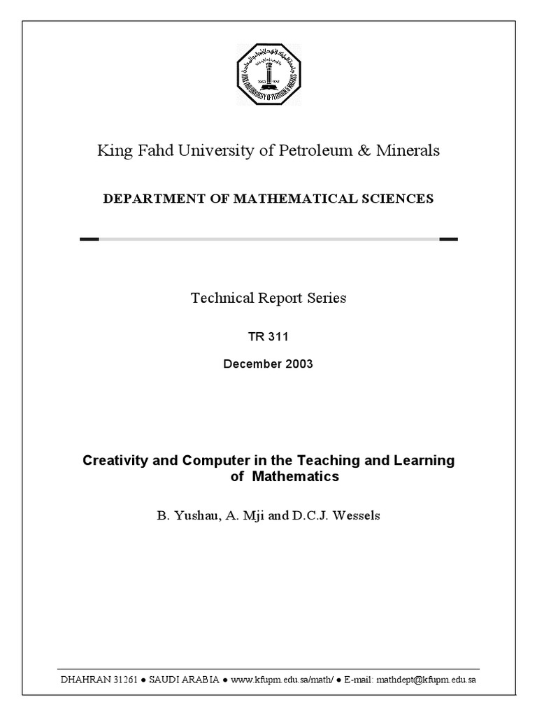 Enhancing Math Education with Computers | PDF | Creativity | Curiosity