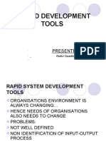 Rapid Development Tools: Presented by