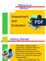 Module 7 Assessment and Evaluation Overview