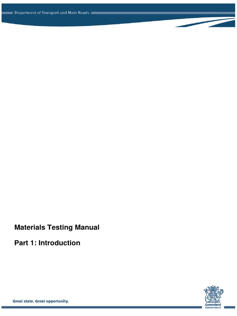 Materials Testing Manual Intro | PDF | Road Surface | Road