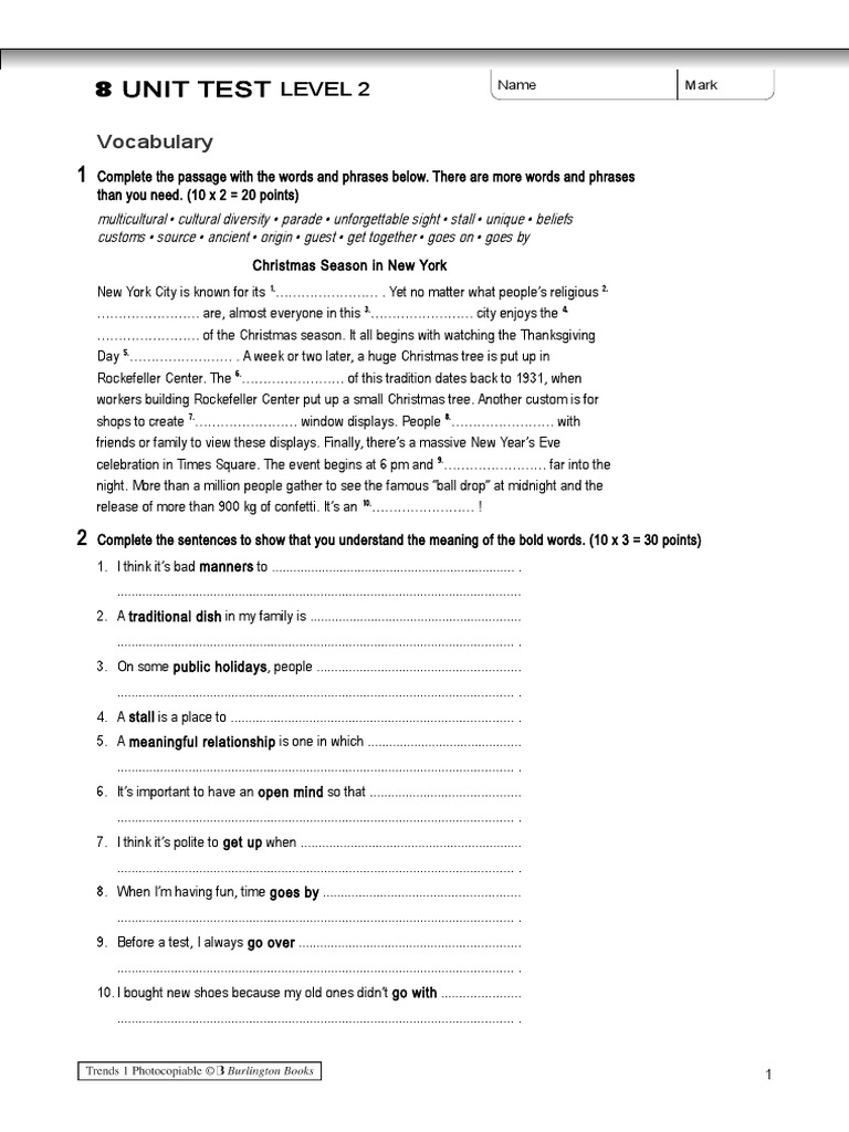 Trends unit 8 pdf christmas