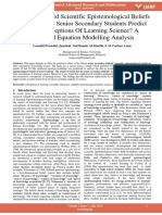Do Sophisticated Scientific Epistemological Beliefs of Sri Lankan Senior Secondary Students Predict Their Conceptions of Learning Science a Structural Equation Modelling Analysis